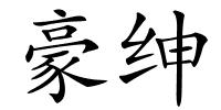豪绅的解释