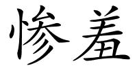 惨羞的解释
