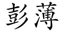 彭薄的解释