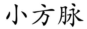 小方脉的解释