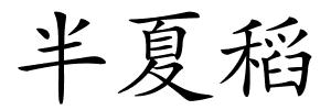 半夏稻的解释