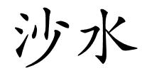 沙水的解释
