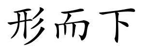 形而下的解释