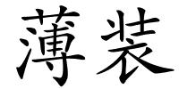 薄装的解释