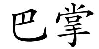 巴掌的解释