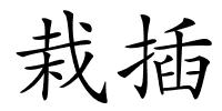 栽插的解释