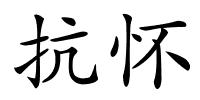 抗怀的解释