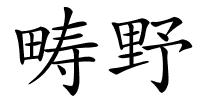畴野的解释