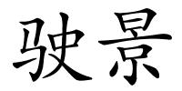 驶景的解释