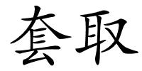 套取的解释