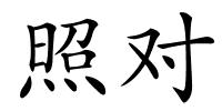 照对的解释