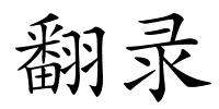 翻录的解释