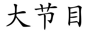 大节目的解释