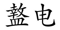 盩电的解释