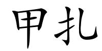 甲扎的解释