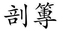 剖篿的解释