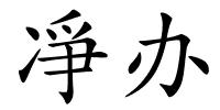 凈办的解释