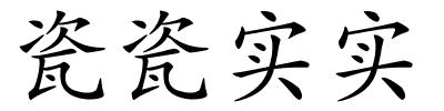 瓷瓷实实的解释