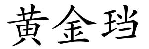 黄金珰的解释