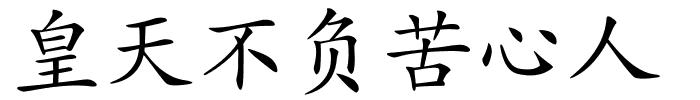 皇天不负苦心人的解释