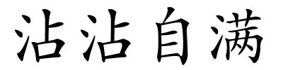 沾沾自满的解释