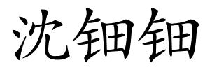 沈钿钿的解释