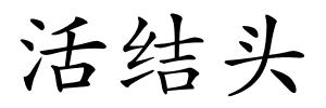 活结头的解释