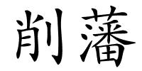 削藩的解释
