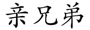 亲兄弟的解释