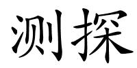 测探的解释