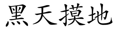 黑天摸地的解释