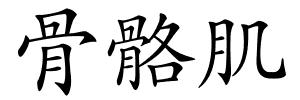骨骼肌的解释