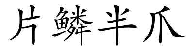 片鳞半爪的解释