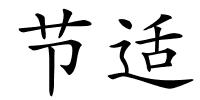 节适的解释