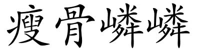 瘦骨嶙嶙的解释