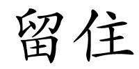 留住的解释