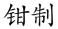 钳制的解释