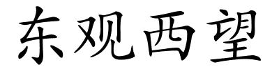 东观西望的解释