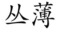 丛薄的解释