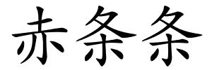 赤条条的解释