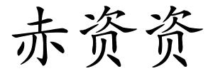 赤资资的解释