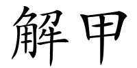 解甲的解释