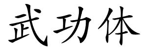 武功体的解释