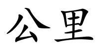 公里的解释