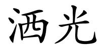 洒光的解释