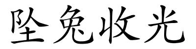 坠兔收光的解释