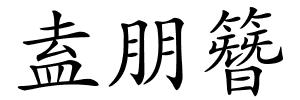 盍朋簪的解释