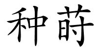 种莳的解释