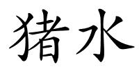 猪水的解释