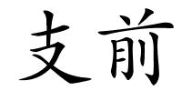 支前的解释